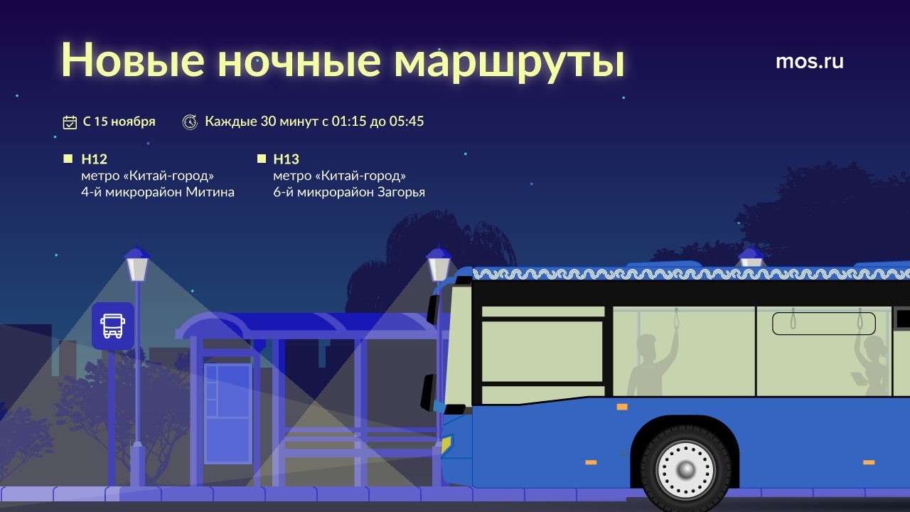 Ночные маршруты автобусов схема